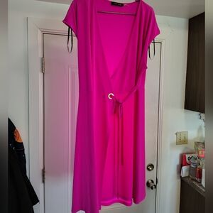 Ivanka Trump Bright Fuchsia Wrap-Style Dress